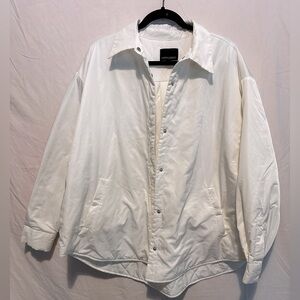 Cynthia Rowley White Jagger Quilted Nylon Shirt Jacket size S